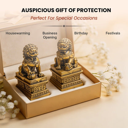 Feng Shui Fu Dogs Pair for Protection & Good Luck for Homes & Offices - plusvalueindia