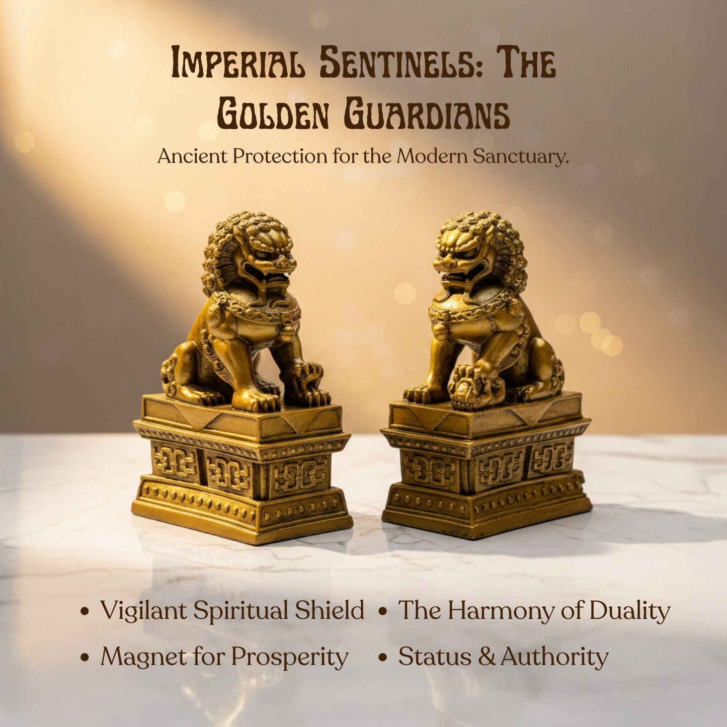 Feng Shui Fu Dogs Pair for Protection & Good Luck for Homes & Offices - plusvalueindia