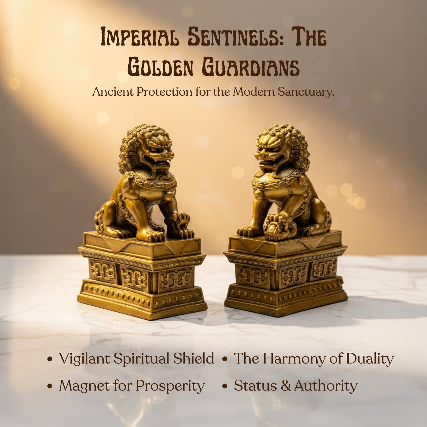 Feng Shui Fu Dogs Pair for Protection & Good Luck for Homes & Offices - plusvalueindia