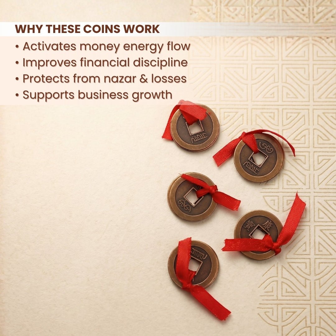 Feng Shui Good Luck Coins for Prosperity, Wealth, Abundance [Keep in Wallet, Cash Box]feng shui good luck coins - plusvalueindia