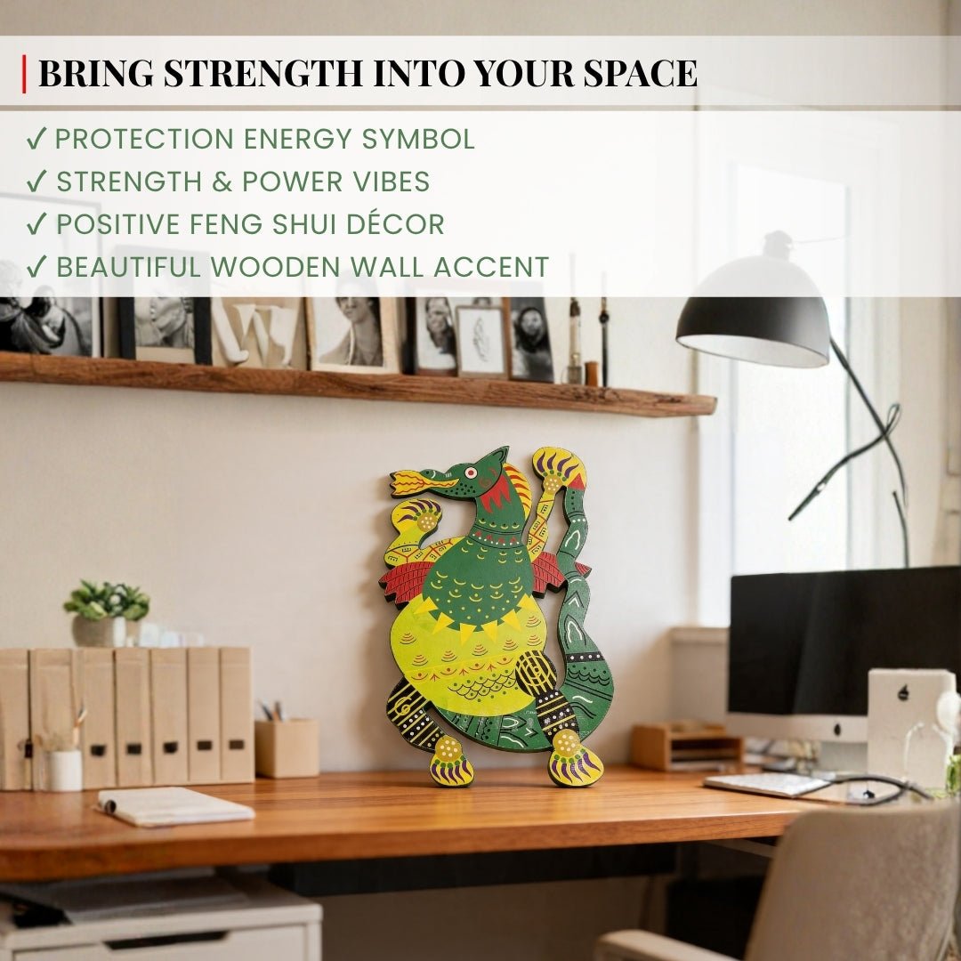Feng Shui Green Dragon Wooden - plusvalueindia