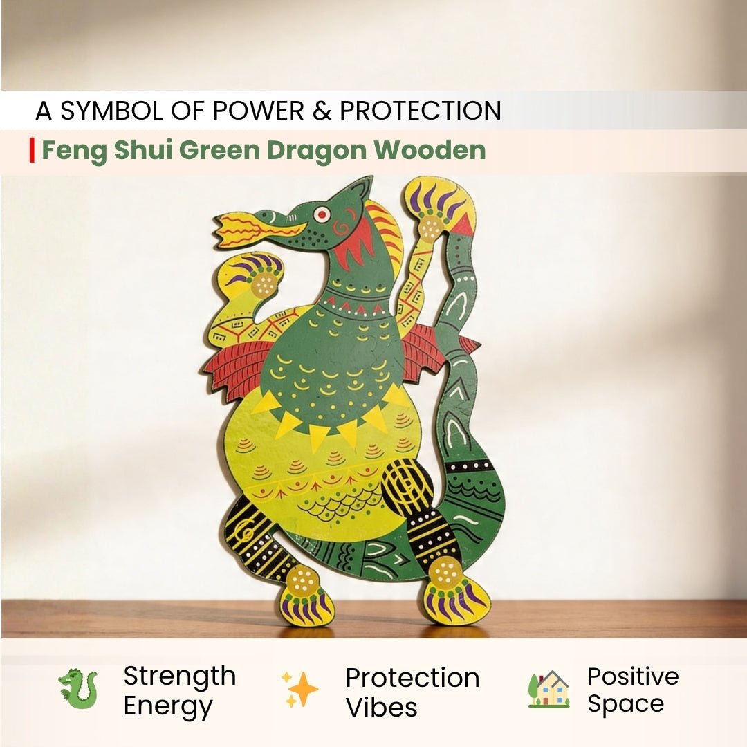 Feng Shui Green Dragon Wooden - plusvalueindia