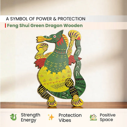 Feng Shui Green Dragon Wooden - plusvalueindia