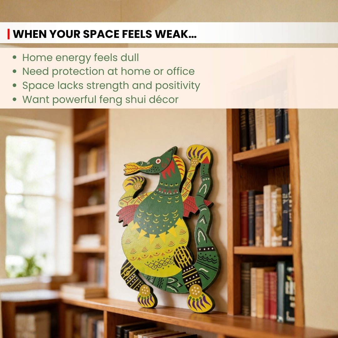 Feng Shui Green Dragon Wooden - plusvalueindia