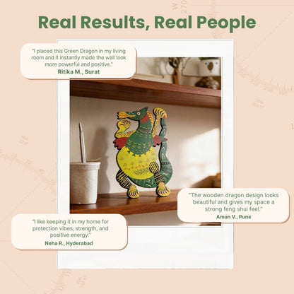 Feng Shui Green Dragon Wooden - plusvalueindia