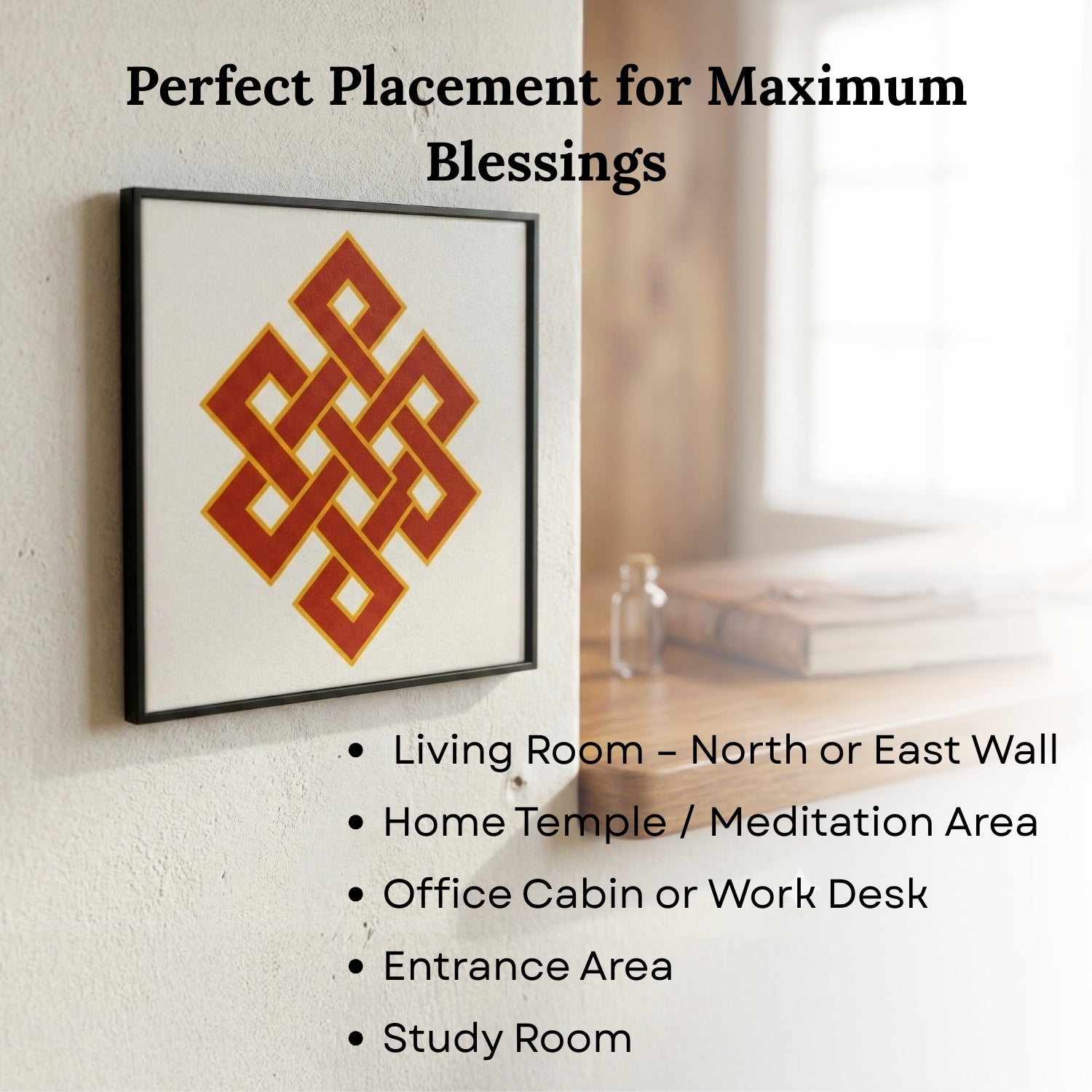 Feng Shui Mystic Knot Frame, a "magical knot” that knots together the past, present, and future - plusvalueindia