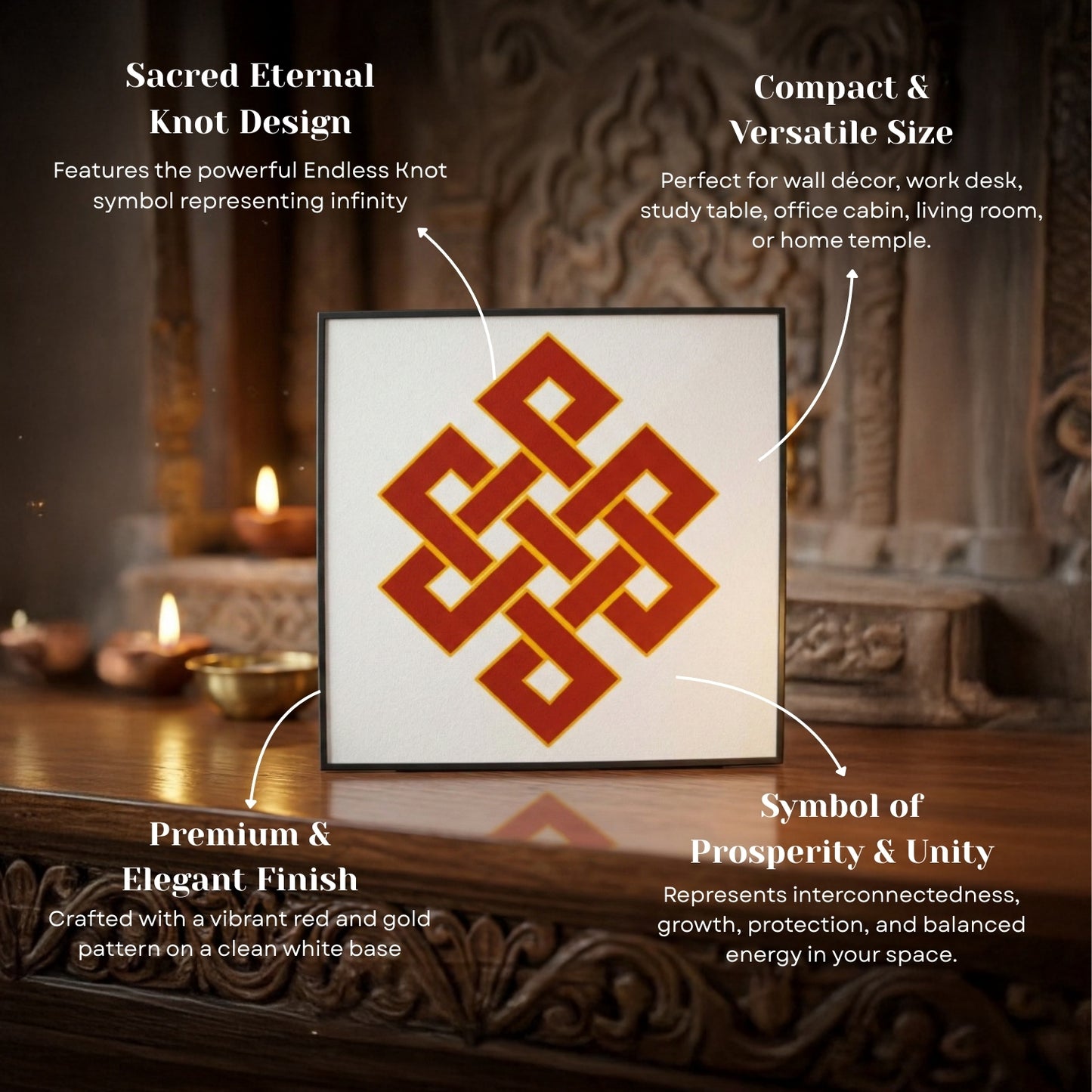 Feng Shui Mystic Knot Frame, a "magical knot” that knots together the past, present, and future - plusvalueindia