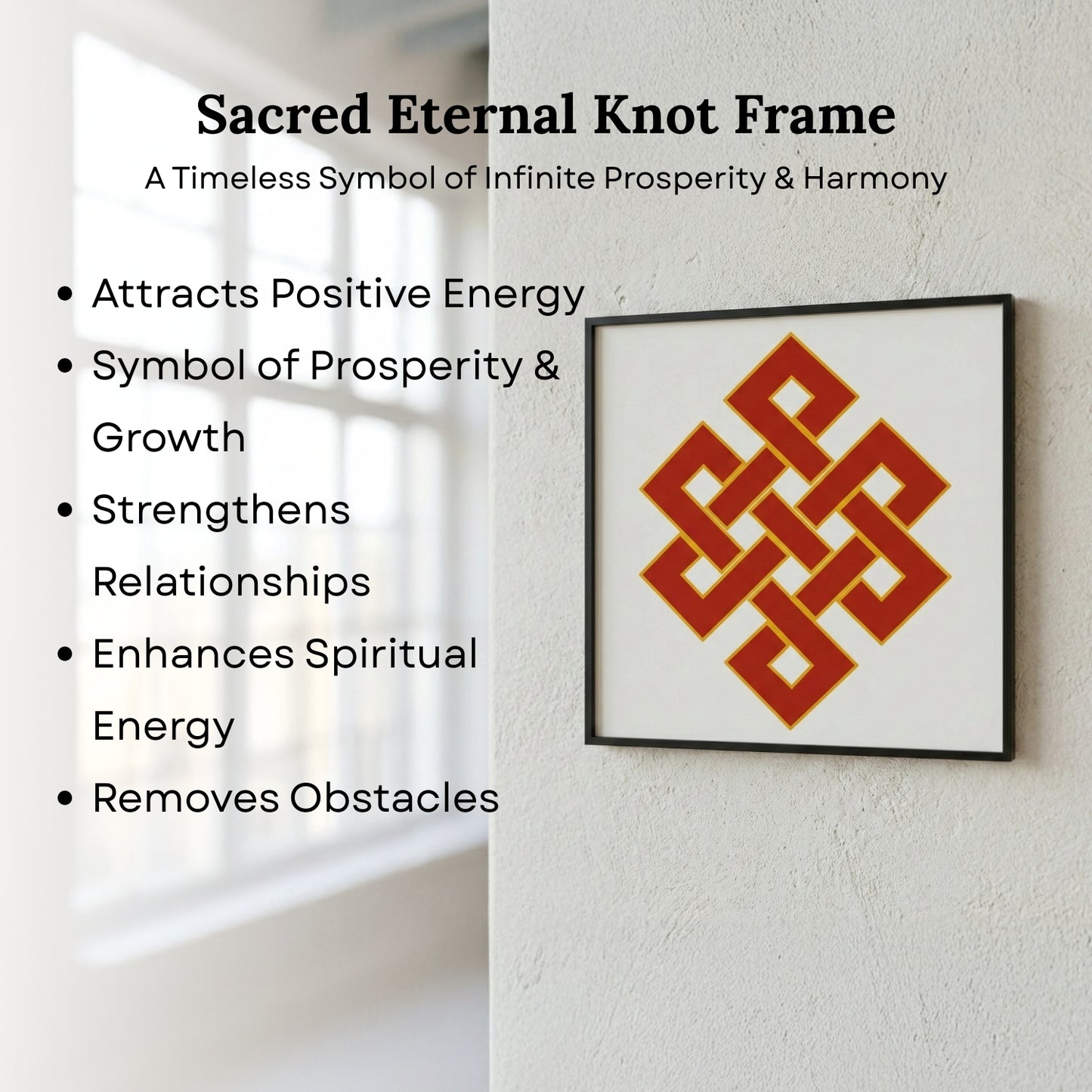Feng Shui Mystic Knot Frame, a "magical knot” that knots together the past, present, and future - plusvalueindia