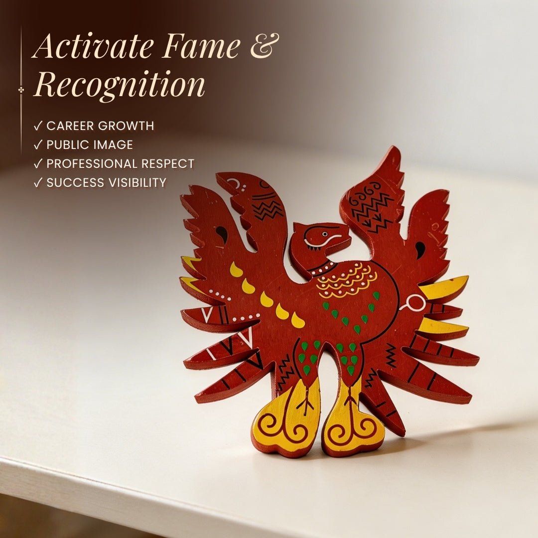 Feng Shui Red Phoenix Bird for Name, Fame, Reputation & Recognition on South Wall of Home/Office - plusvalueindia