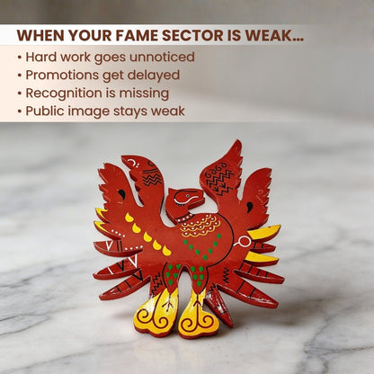 Feng Shui Red Phoenix Bird for Name, Fame, Reputation & Recognition on South Wall of Home/Office - plusvalueindia