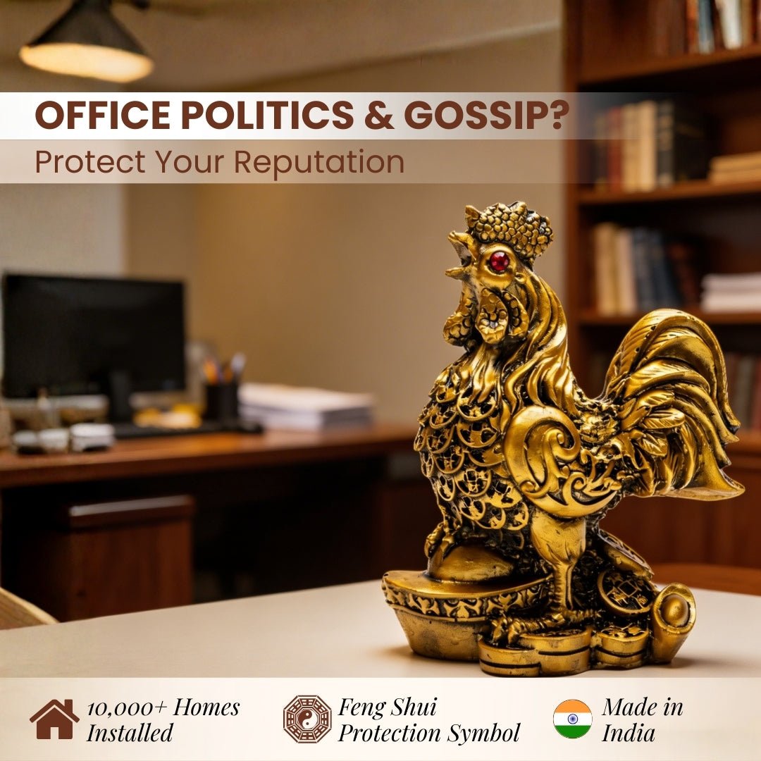 Feng Shui Rooster for Good Fortune, Harmony, Protection from Jealousy, Backbiting - plusvalueindia