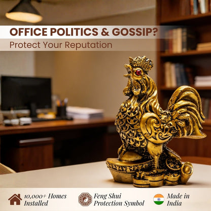Feng Shui Rooster for Good Fortune, Harmony, Protection from Jealousy, Backbiting - plusvalueindia