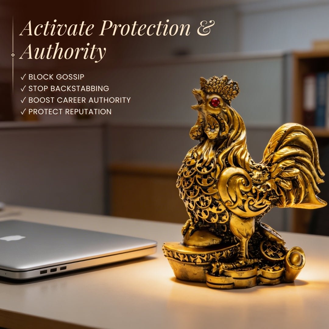 Feng Shui Rooster for Good Fortune, Harmony, Protection from Jealousy, Backbiting - plusvalueindia