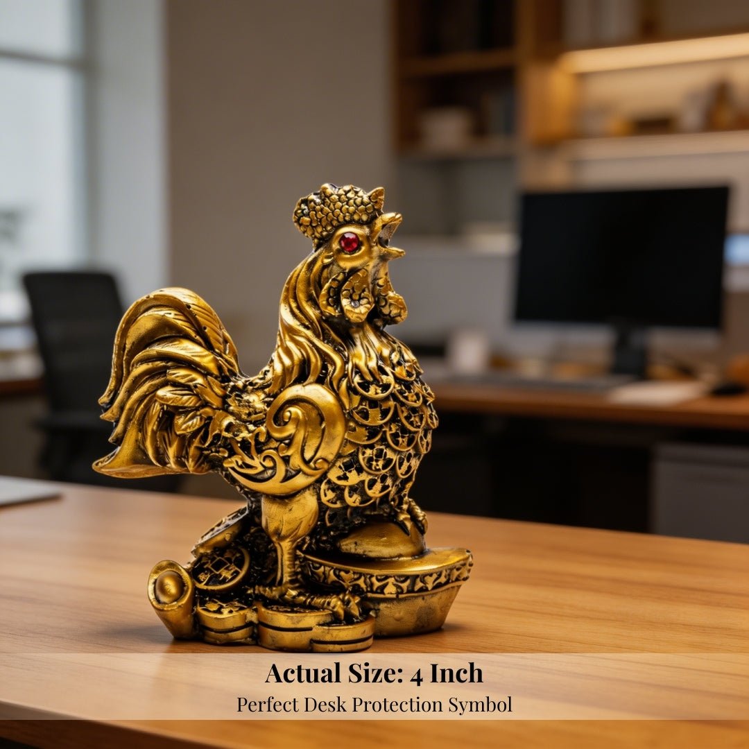 Feng Shui Rooster for Good Fortune, Harmony, Protection from Jealousy, Backbiting - plusvalueindia