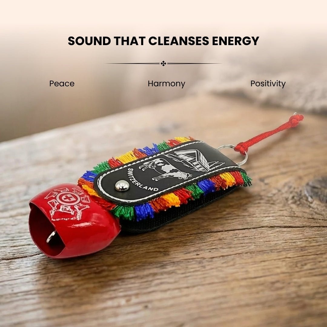 Feng Shui Swiss Cow Bell for Hanging at Entrance or Main Door at Home & Office for Positive Energy, Good Luck - plusvalueindia