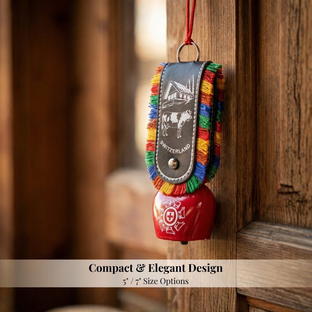 Feng Shui Swiss Cow Bell for Hanging at Entrance or Main Door at Home & Office for Positive Energy, Good Luck - plusvalueindia