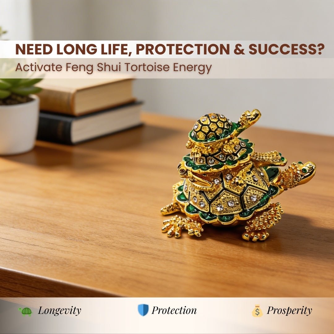 Feng Shui Vastu Personal Wish Fulfillment Tortoise Turtle Long Life - plusvalueindia