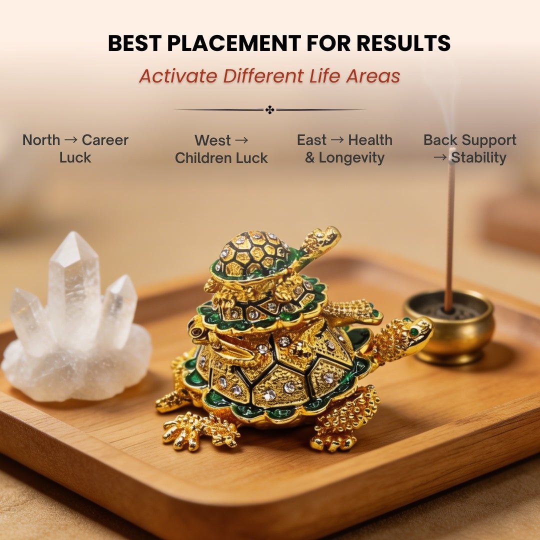 Feng Shui Vastu Personal Wish Fulfillment Tortoise Turtle Long Life - plusvalueindia