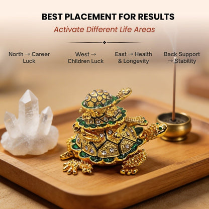 Feng Shui Vastu Personal Wish Fulfillment Tortoise Turtle Long Life - plusvalueindia
