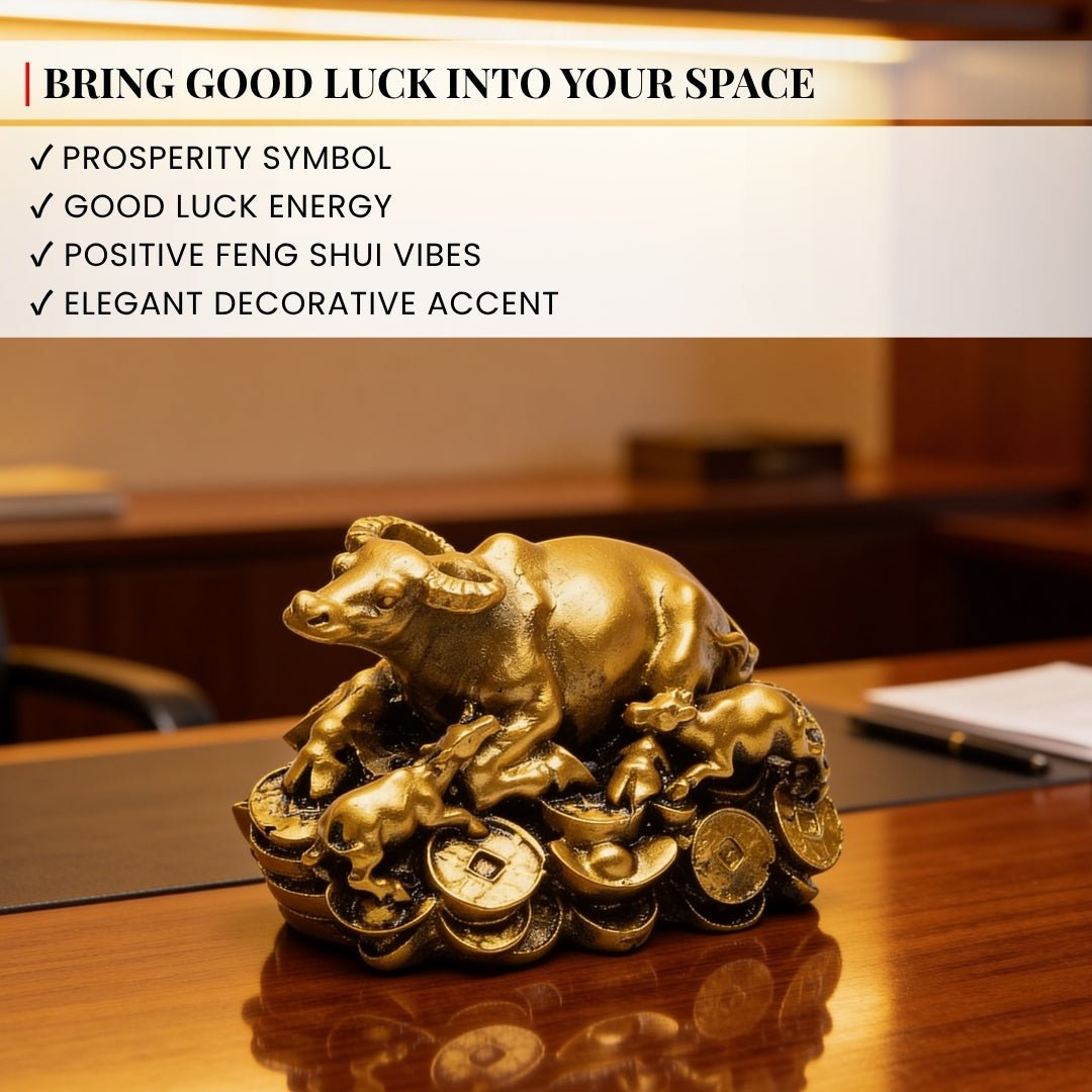 Feng Shui Wish Cow Fiber - plusvalueindia