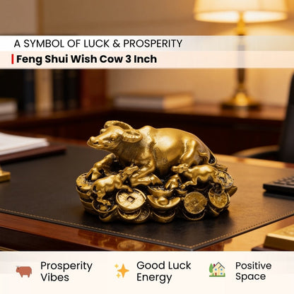 Feng Shui Wish Cow Fiber - plusvalueindia