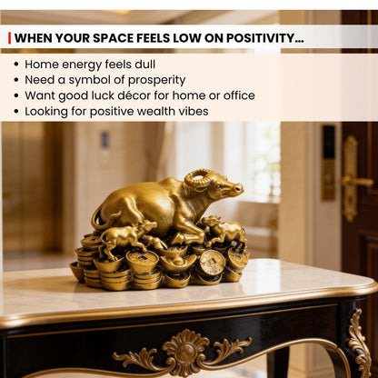 Feng Shui Wish Cow Fiber - plusvalueindia