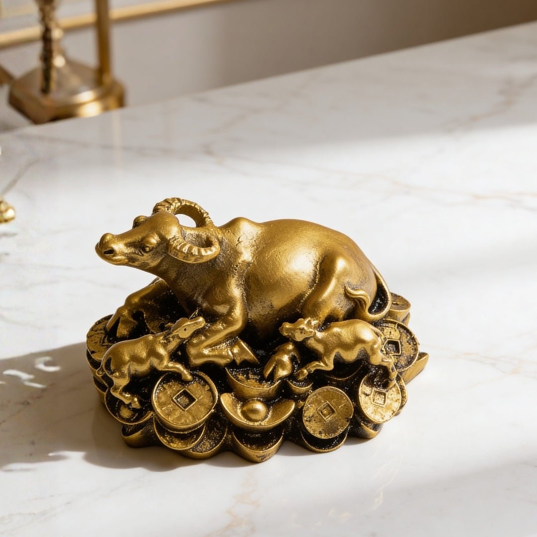 Feng Shui Wish Cow Fiber - plusvalueindia