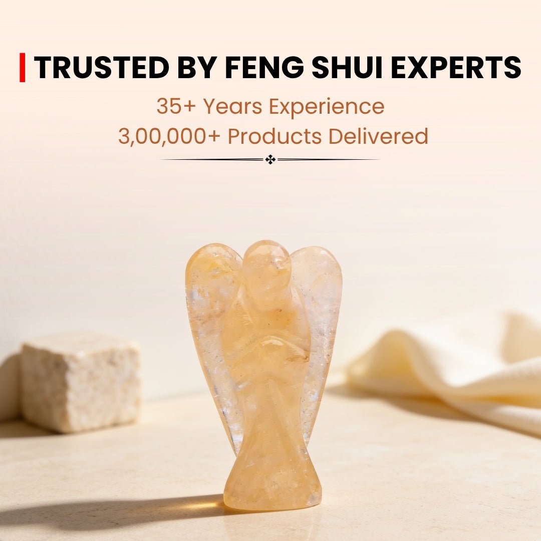 Smooth flat base of carved angel figurine ensuring stable standing display