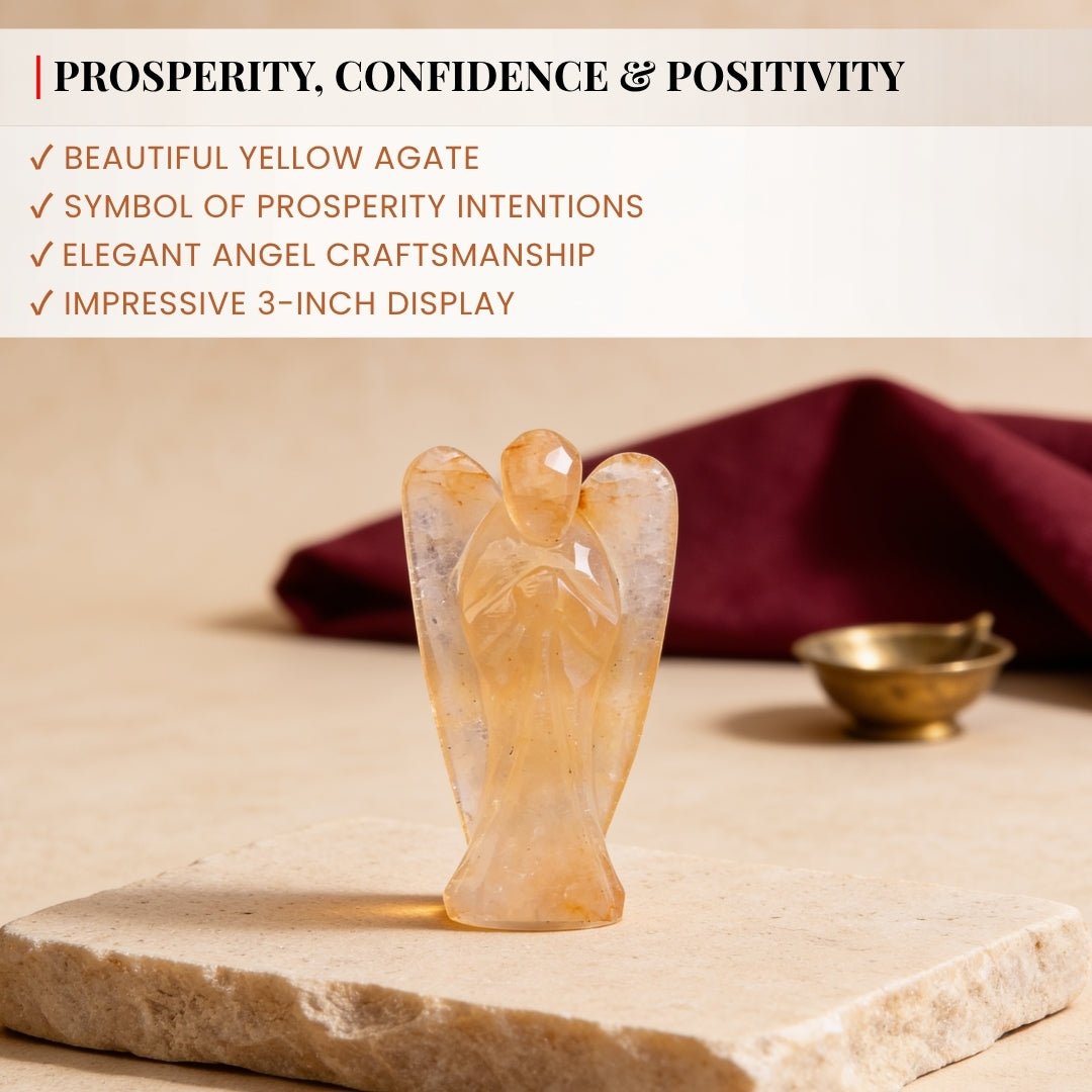 3 inch (approx. 75 mm) height and base measurement graphic for carved stone angel