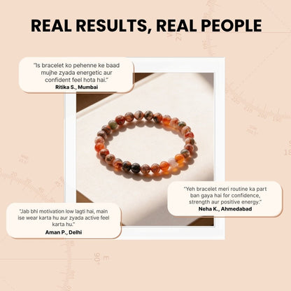 Fire Agate Bracelet Reiki & Healing Crystal Chakra - plusvalueindia