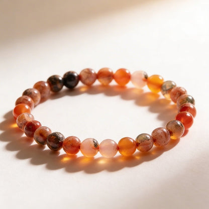 Fire Agate Bracelet Reiki & Healing Crystal Chakra - plusvalueindia