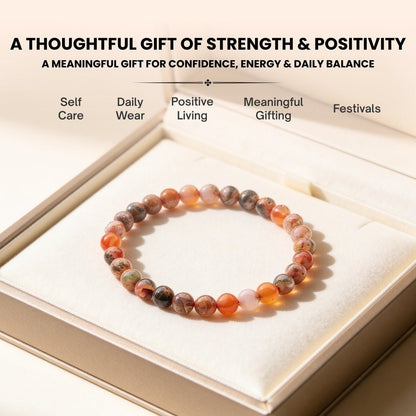 Fire Agate Bracelet Reiki & Healing Crystal Chakra - plusvalueindia