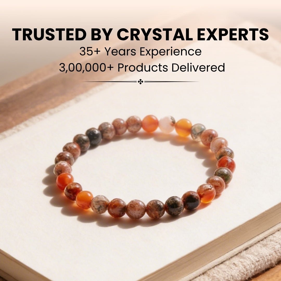 Fire Agate Bracelet Reiki & Healing Crystal Chakra - plusvalueindia