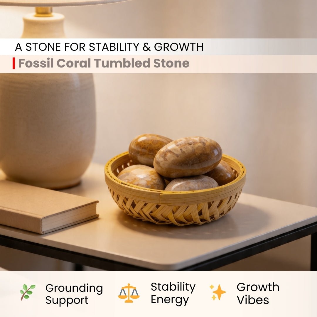 Fossil Coral Tumbled Stone Pebbles - plusvalueindia