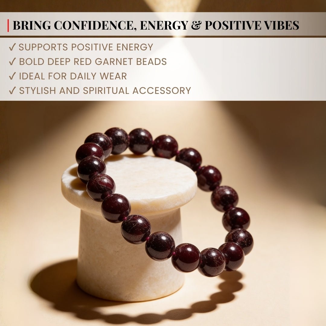 Garnet Bracelet for Energizing & Regenerating - plusvalueindia