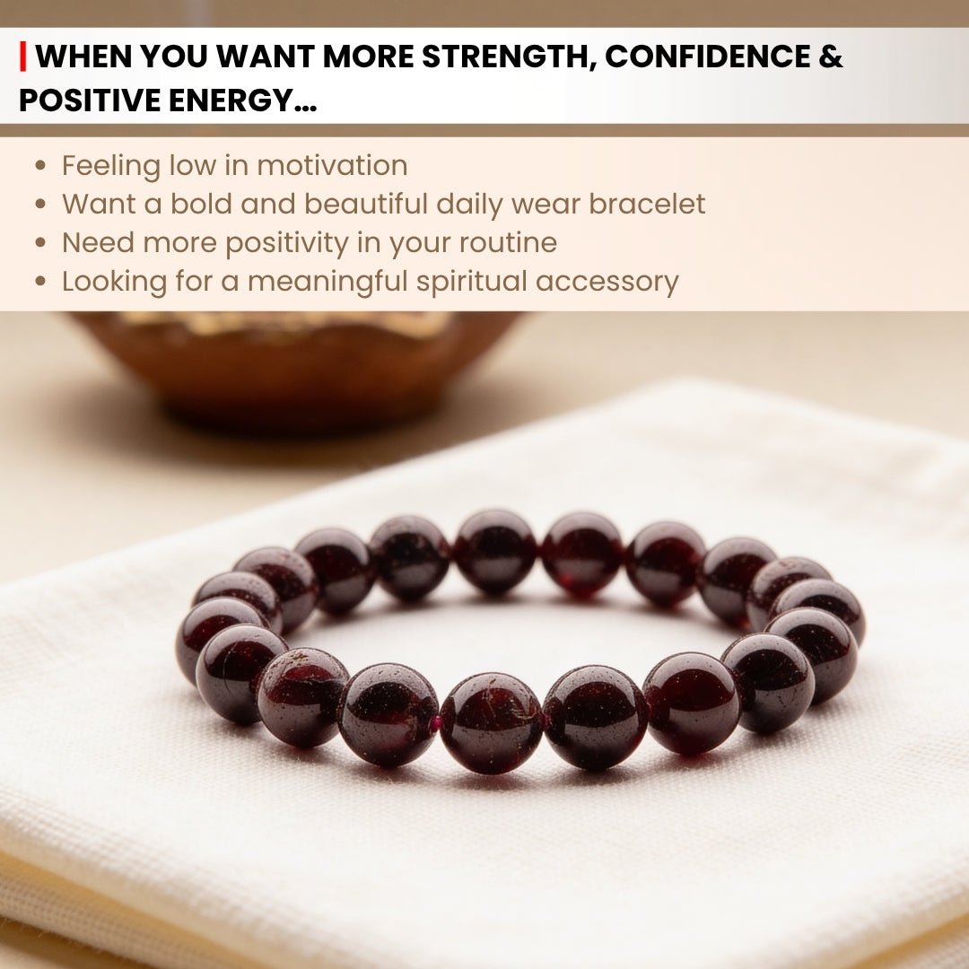 Garnet Bracelet for Energizing & Regenerating - plusvalueindia