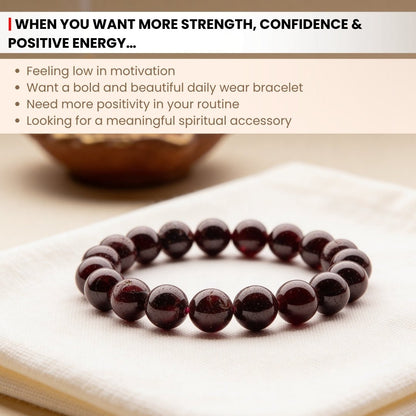 Garnet Bracelet for Energizing & Regenerating - plusvalueindia