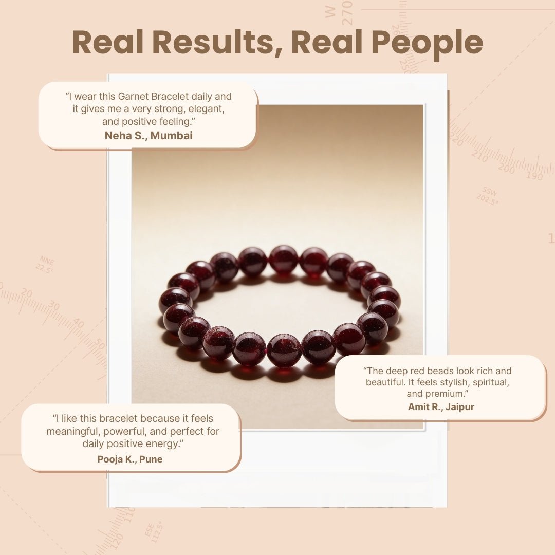 Garnet Bracelet for Energizing & Regenerating - plusvalueindia