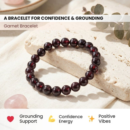 Garnet Bracelet for Energizing & Regenerating - plusvalueindia