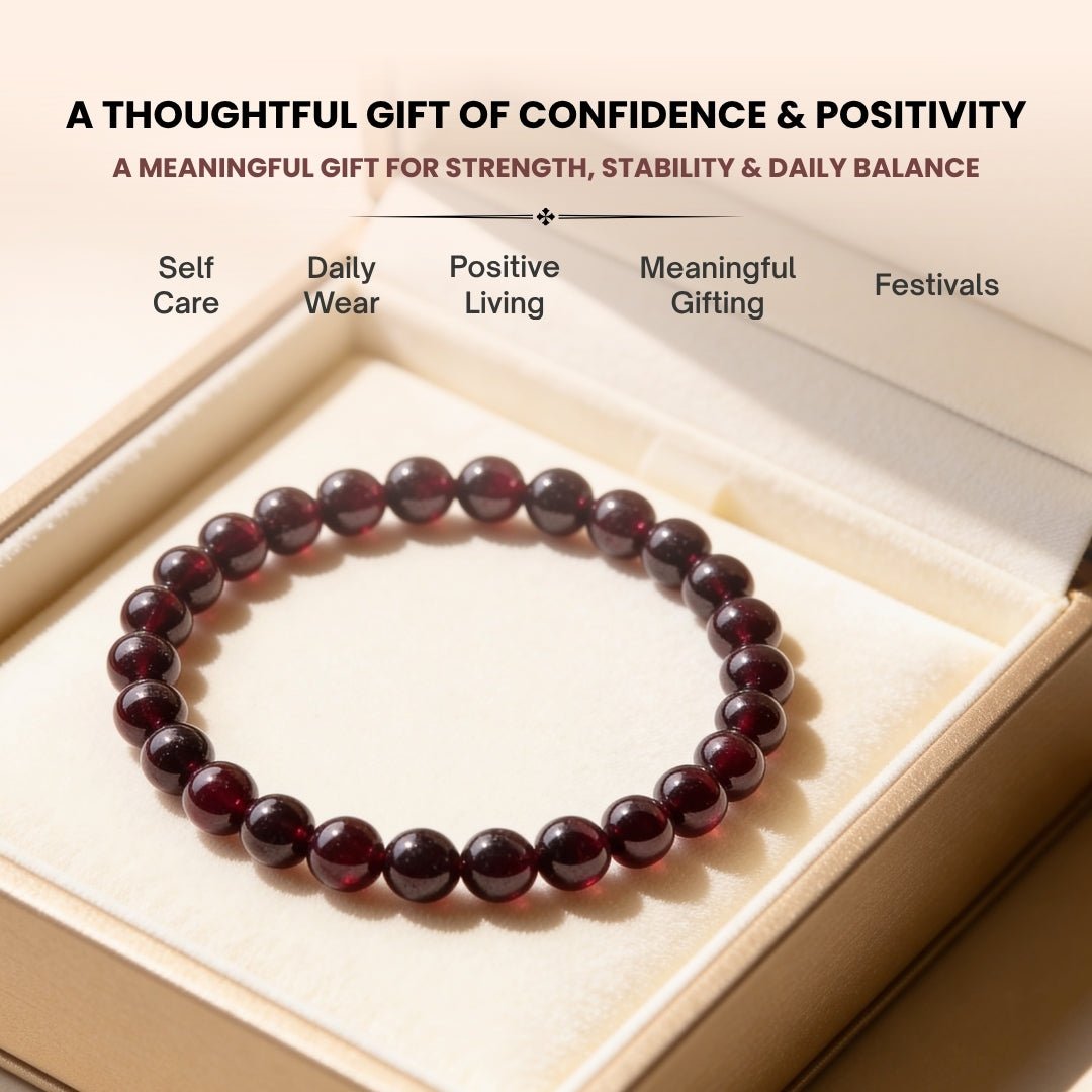 Garnet Bracelet for Energizing & Regenerating - plusvalueindia