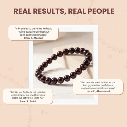 Garnet Bracelet for Energizing & Regenerating - plusvalueindia