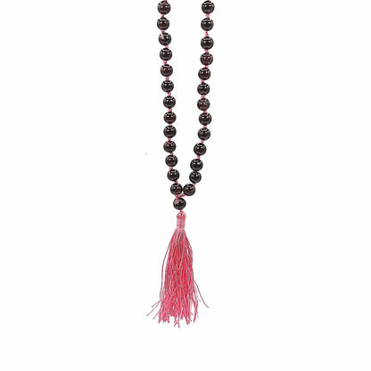 garnet mala necklace reiki healing crystal
