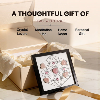 Reiki Rose Quartz Crystal Grid - Love, Harmony & Delayed Marriage - plusvalueindia
