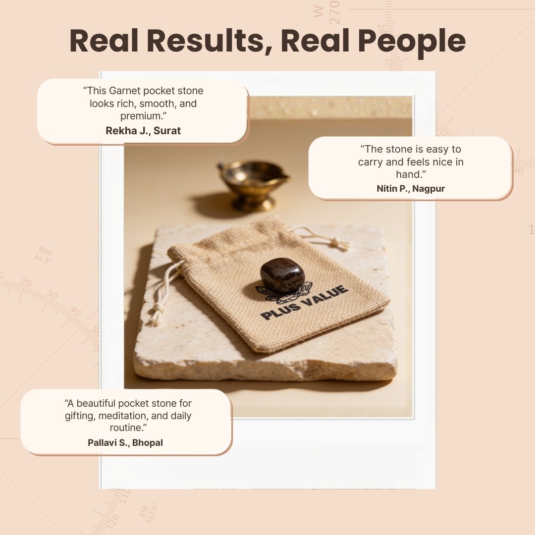 Garnet Pocket Stone - plusvalueindia