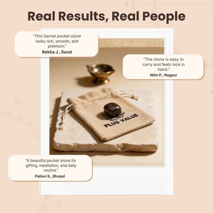 Garnet Pocket Stone - plusvalueindia