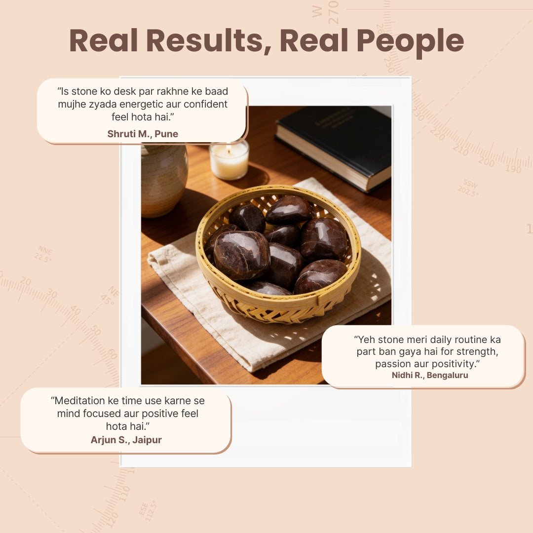 Garnet Tumbled Stone Pebbles - Energizing & Regenerating Stone - plusvalueindia