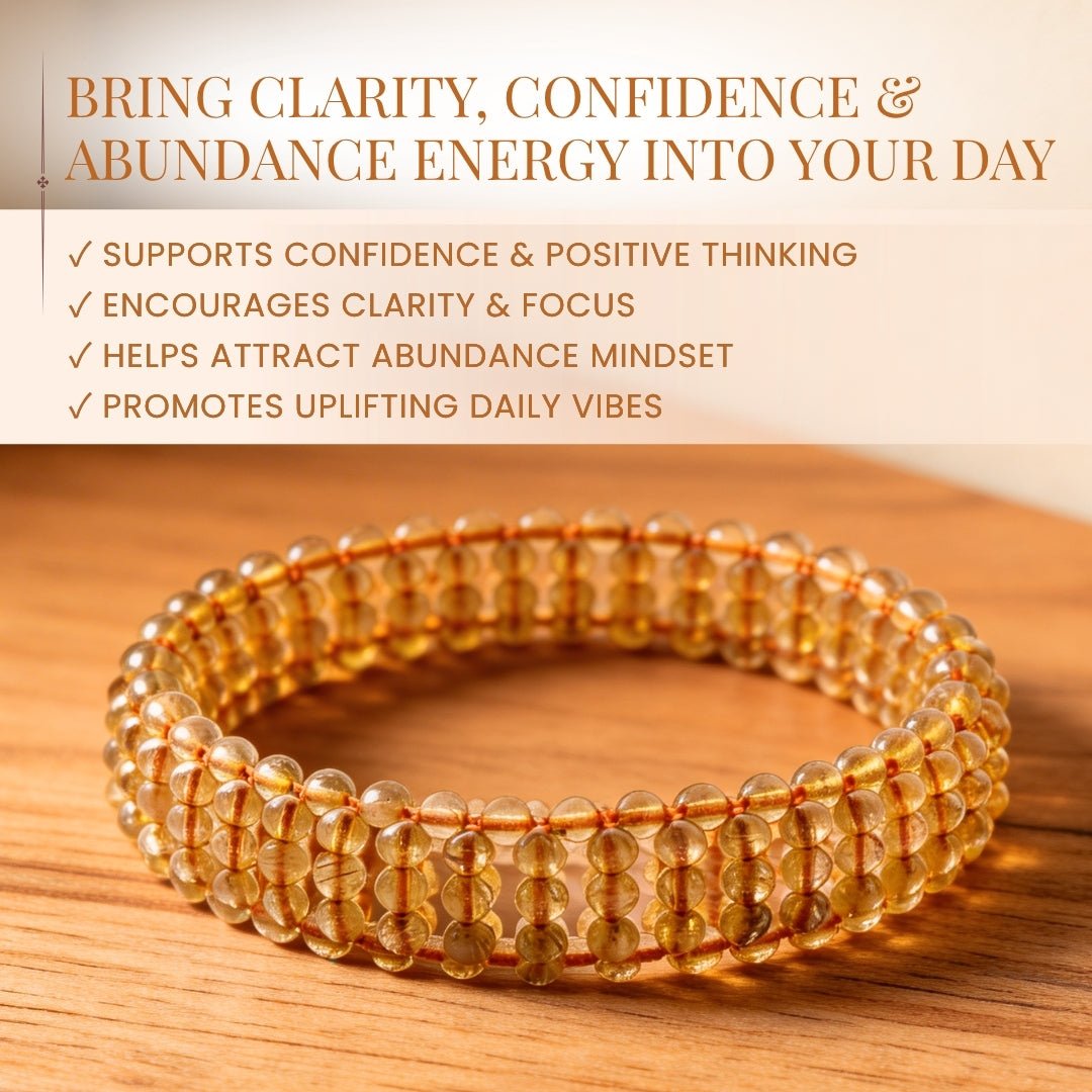 Golden Rutile Gajra Bracelet for Men Women Unisex (1pc) - plusvalueindia