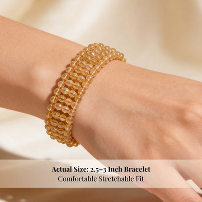 Golden Rutile Gajra Bracelet for Men Women Unisex (1pc) - plusvalueindia