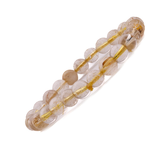 golden rutile quartz bracelet 8mm