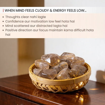Golden Rutile Tumbled Stone Pebbles - plusvalueindia